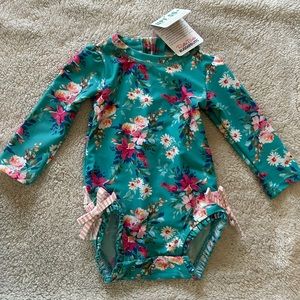 Ruffle Butts Fancy Me Floral swimsuit NWT